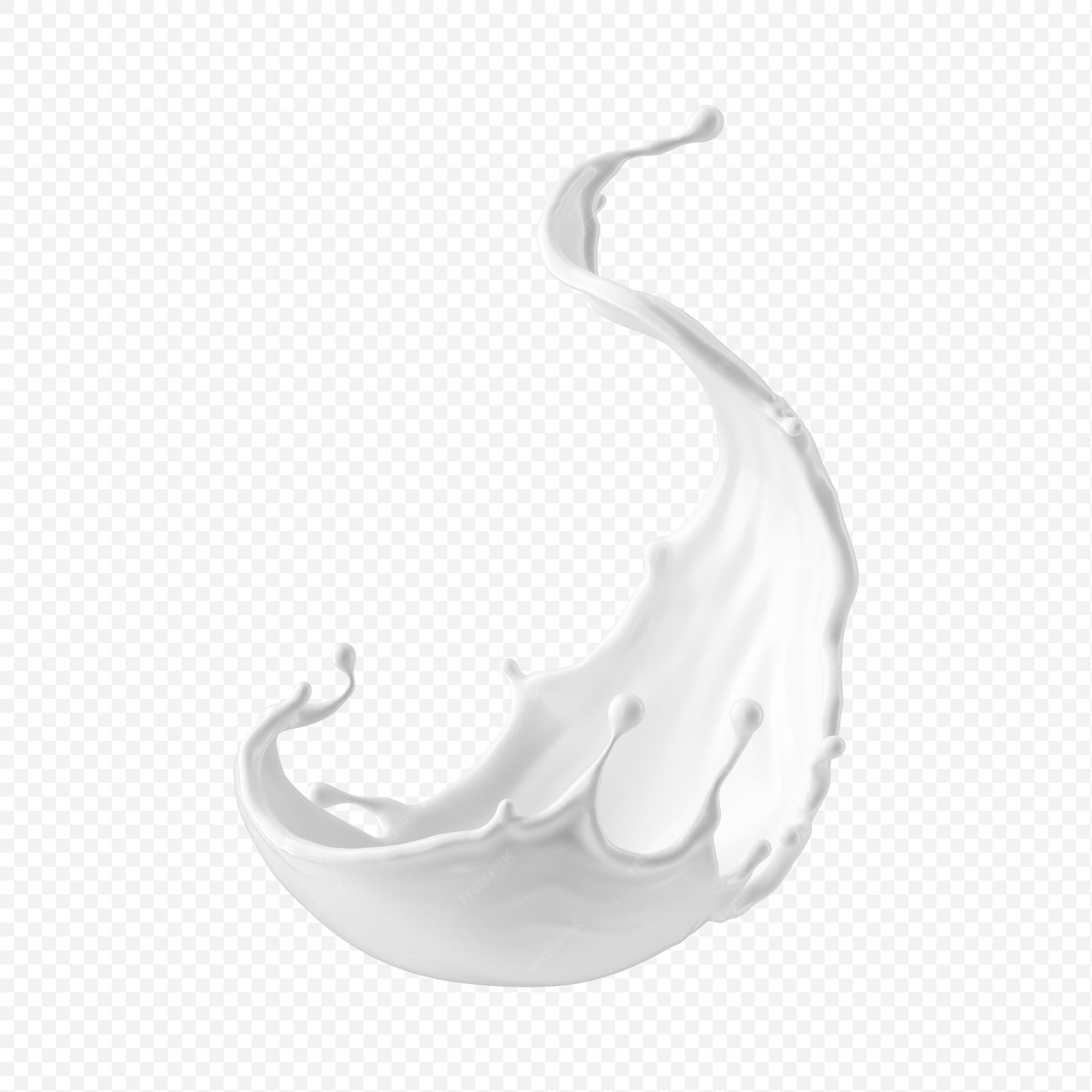 Splash Of White Milk Or Yogurt On Transparent Background Cream Stock ...