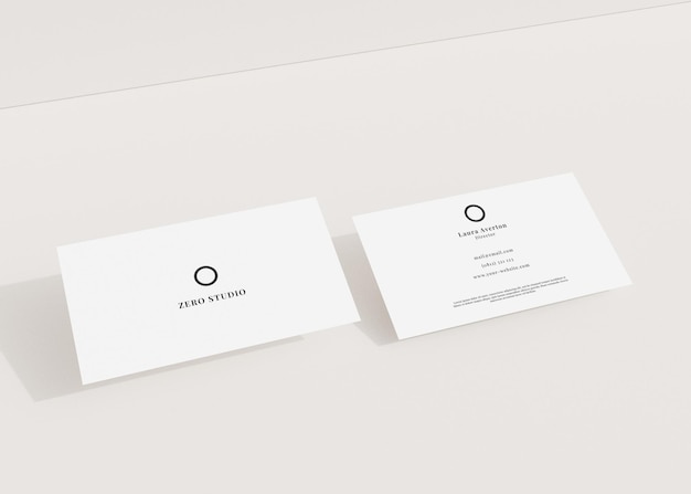 White minimal business card mockup