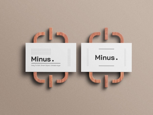 White minimal business card mockup