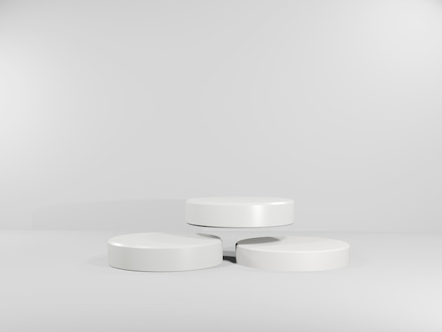 White Minimal Podium Display