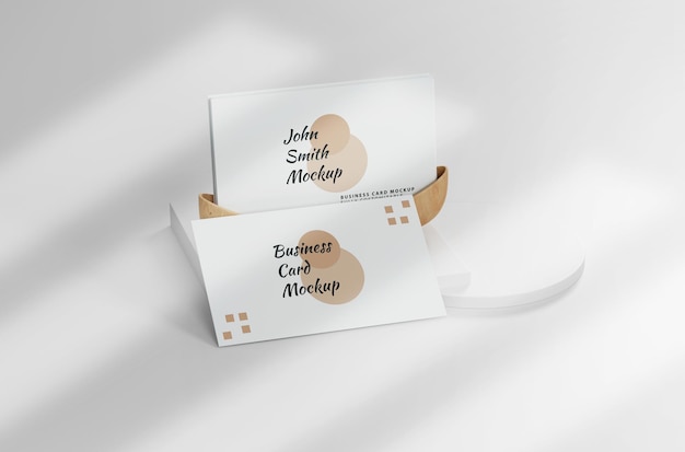 White minimalist business card mockup