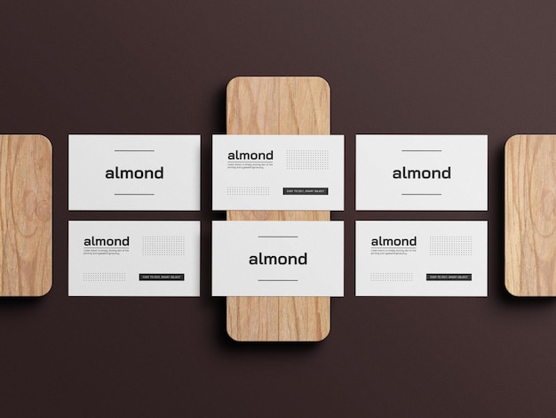 White minimsl business card mockup