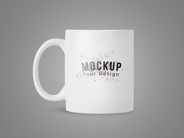 PSD white mug cup mockup