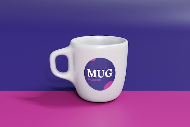 White mug mockup isolated