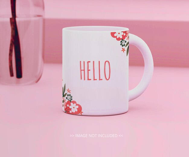 PSD white mug mockup