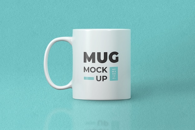 White mug realistic mockup