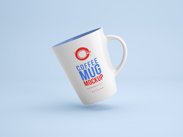 White mug with editable  color mockup