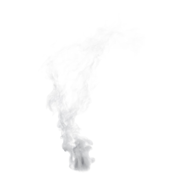 Fumo di vapore naturale bianco su sfondo trasparente astratto con onde vortice movimento d'onda utilizzato in