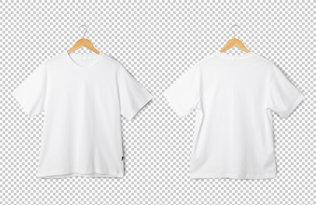 PSD white oversize t shirt mockup hanging realistic tshirt