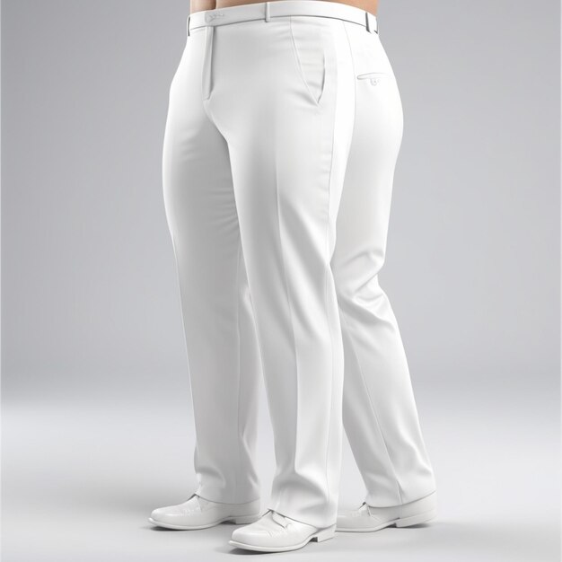 PSD white pant psd on a white background