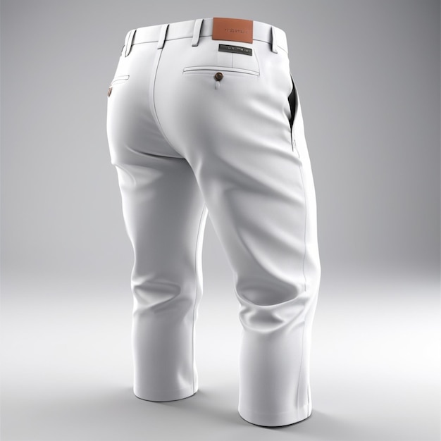 PSD white pant psd on a white background