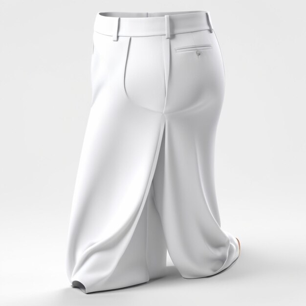 PSD white pant psd on a white background