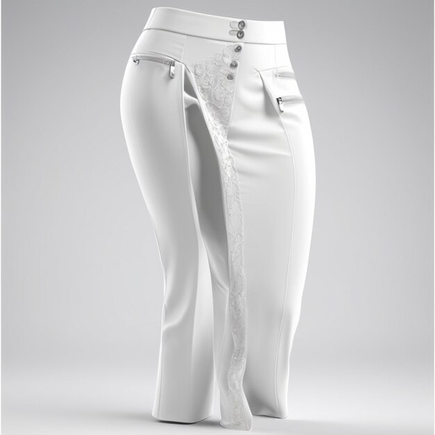 PSD white pant psd on a white background