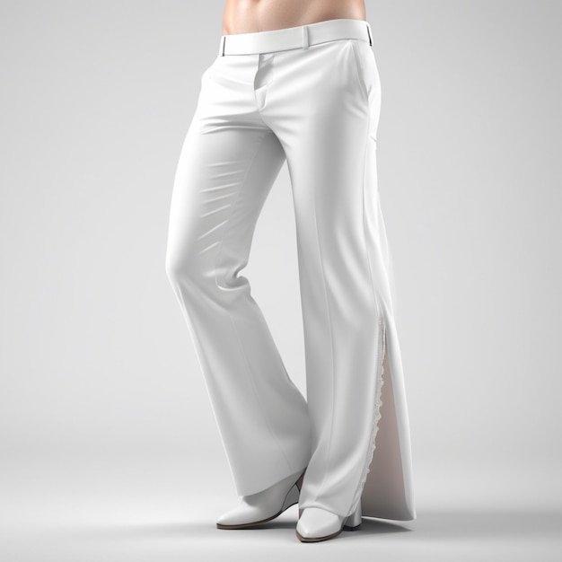 Белые брюки PSD на белом фоне