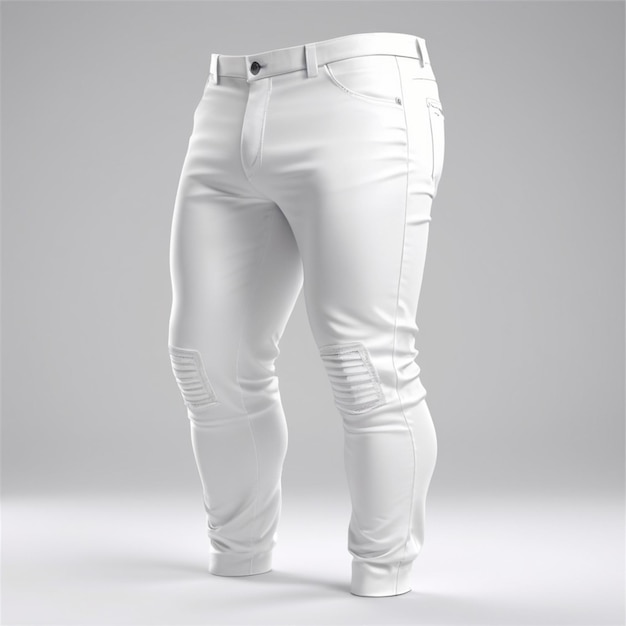 PSD white pant psd on a white background