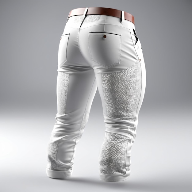 White pant PSD on a white background