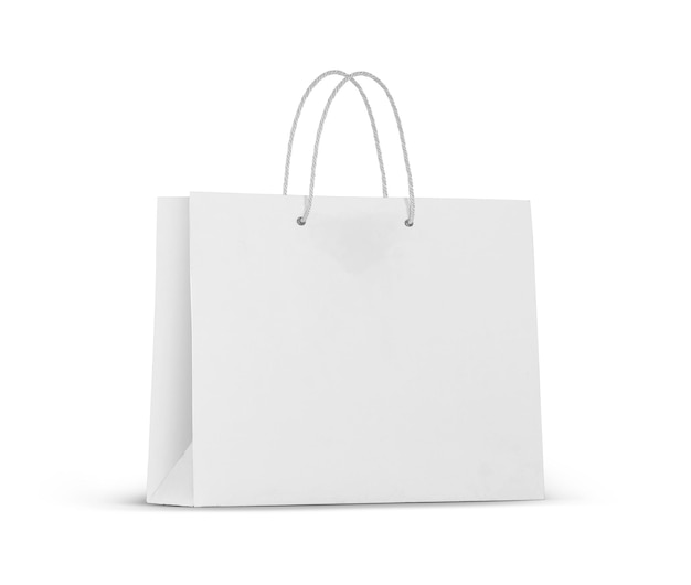 PSD white paper bag transparent background