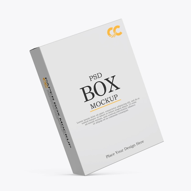 white paper box mockup
