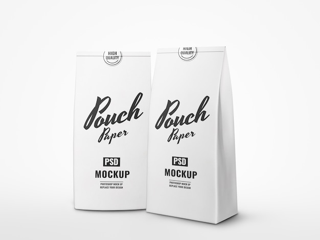 Mockup di buste di carta bianca