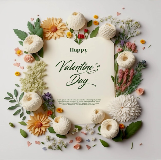 white paper saying happy valentines day generator ai