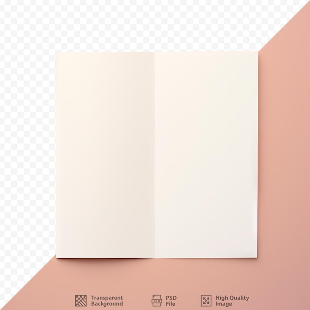 PSD Белая бумага разделена пополам, изолирована на прозрачном фоне.