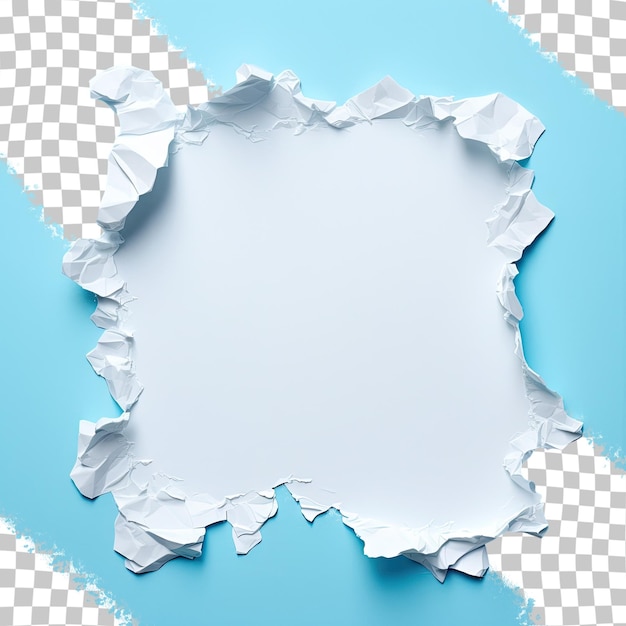 White paper with torn edges and a light transparent background with a good texture