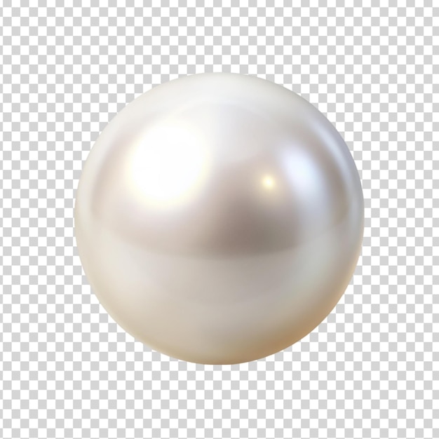 PSD a white pearl on transparent background
