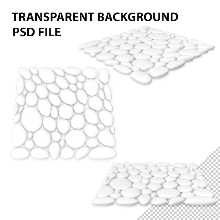 PSD 흰색 자갈 png