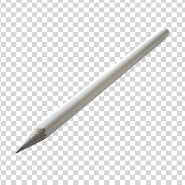 PSD white pencil isolated on transparent background