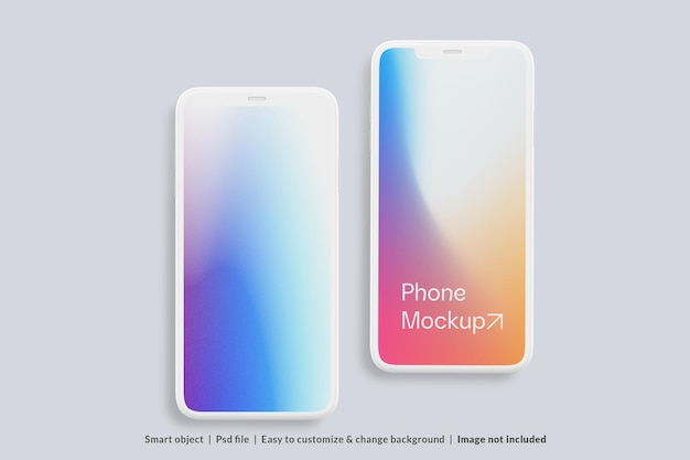 White phone mockup