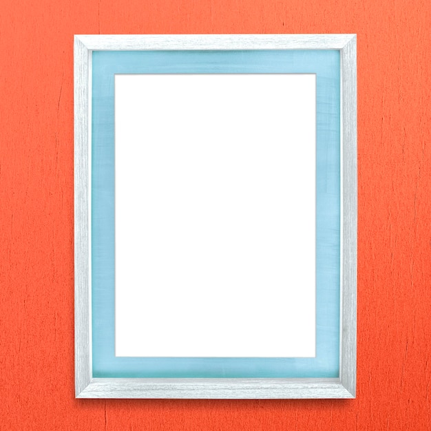 PSD white photo frame mockup