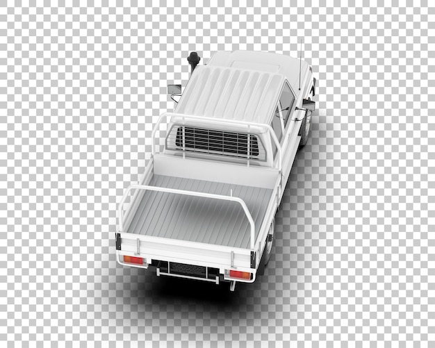 PSD camioncino bianco su sfondo trasparente 3d rendering illustrazione