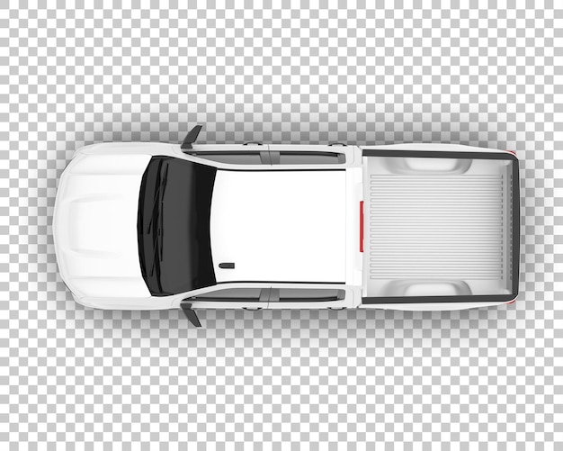 PSD camioncino bianco su sfondo trasparente 3d rendering illustrazione