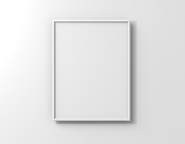 PSD white picture frame