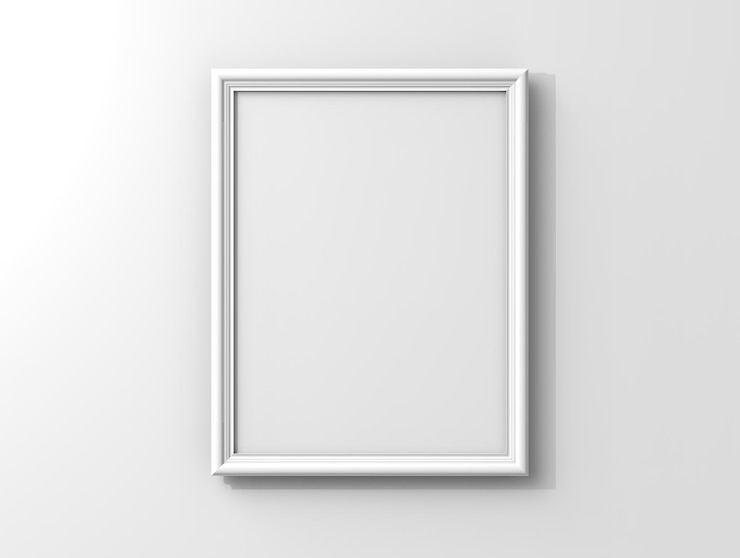 PSD white picture frame