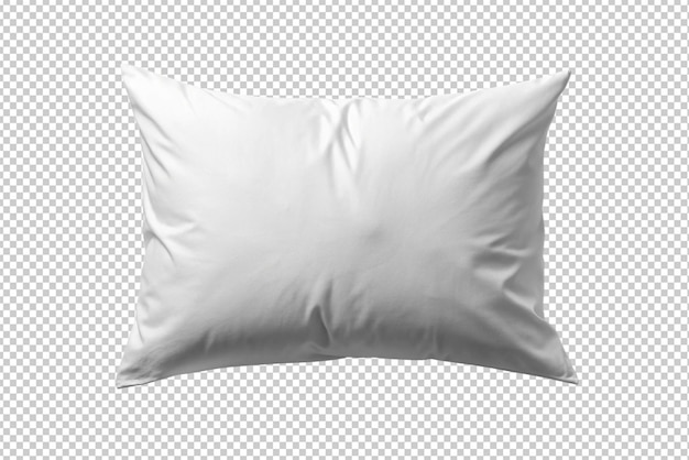 White pillow mockup on transparent background