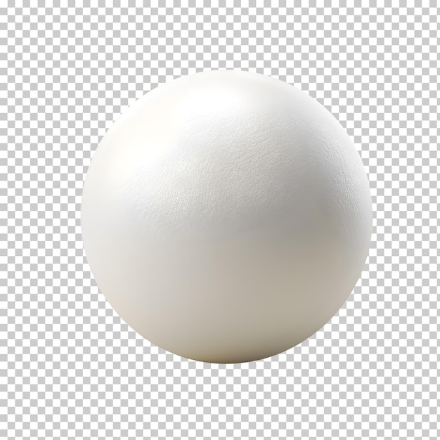 White ping pong ball isolated on transparent background