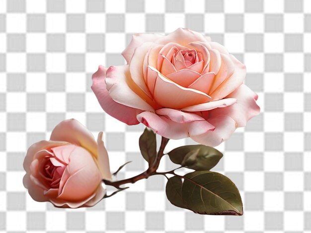 PSD white and pink flower png