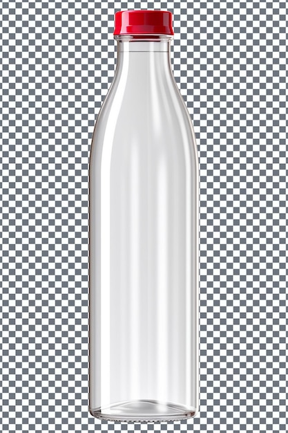 PSD white plastic bottle on a transparent background mockup for design