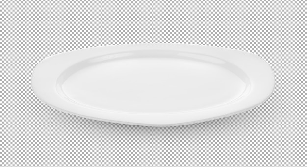 White plate isolated on alpha layer