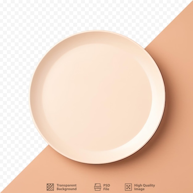 보안 보호 저장 및 재배치를 상징하는 투명한 배경에 크래프트 종이로 둘러싸인 흰색 접시