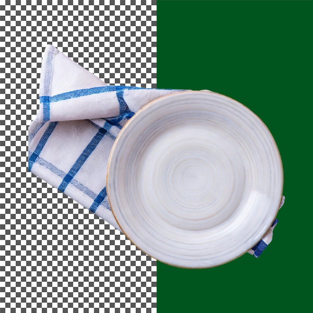 투명한 배경에 파란색 체커드 천으로 색 판 png psd