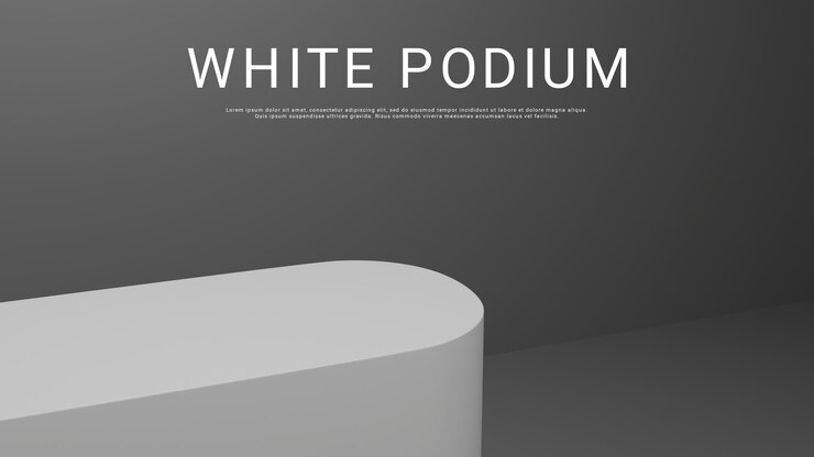 White podium design 3d podium display minimale podium 3d weergave