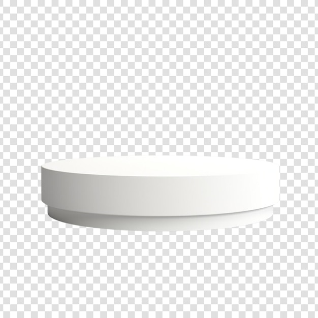 PSD white podium on a transparent background