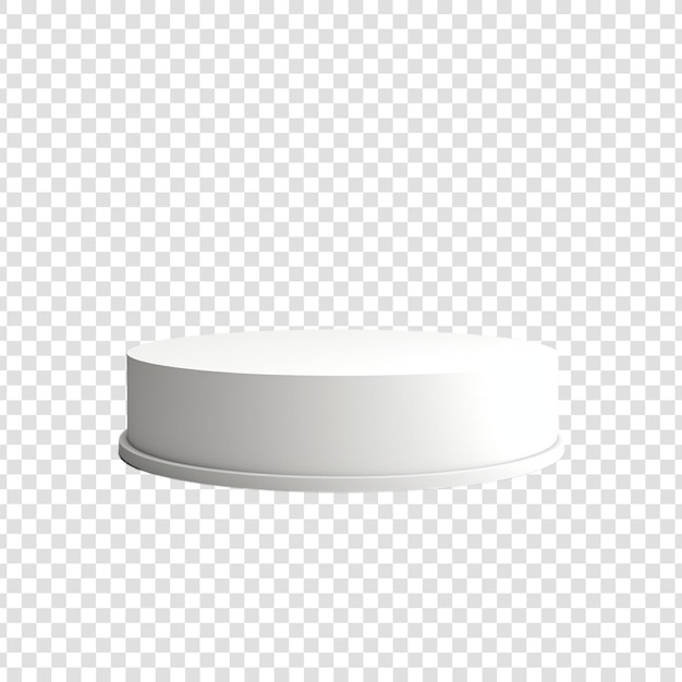 PSD white podium on a transparent background