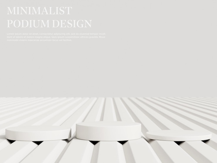 PSD white podium product display