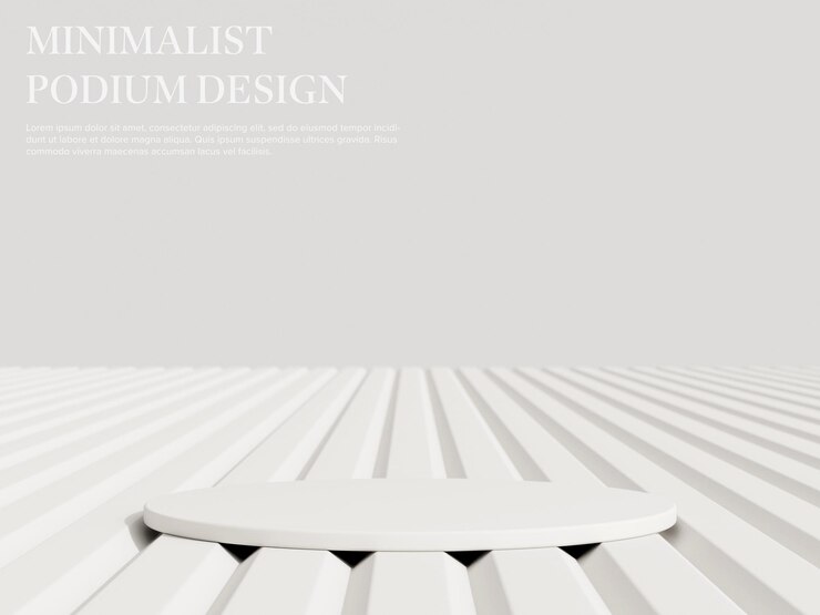 PSD white podium product display