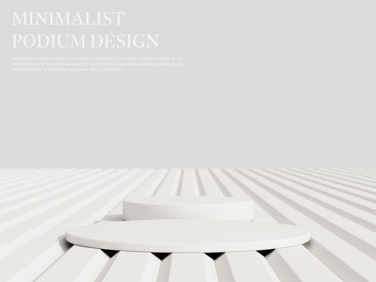 PSD white podium product display