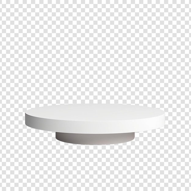 PSD white podium on a transparent background