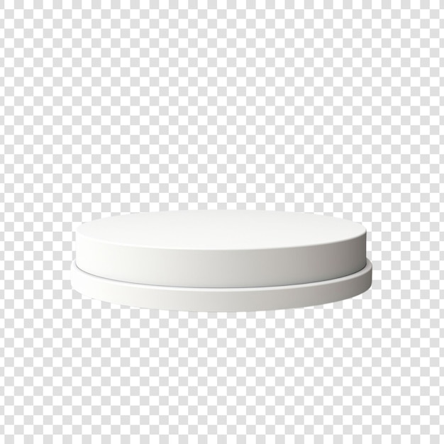 PSD white podium on a transparent background